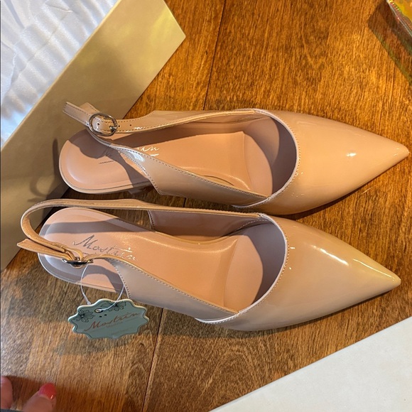 Nude Slingback Heels - Picture 3 of 6